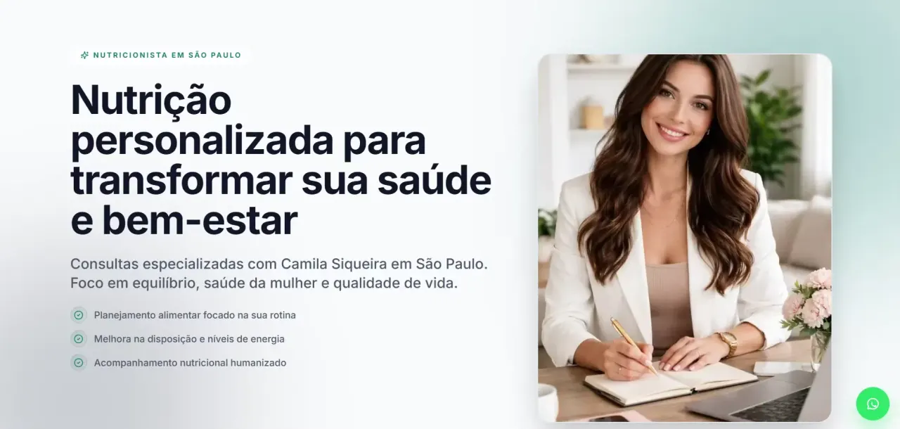 Demonstração de um site profissional criado pela Máquina de Clientes